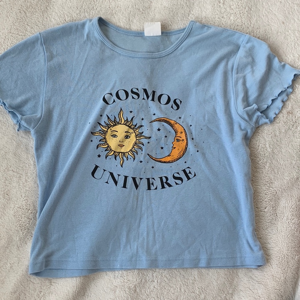 Girls Blue T-Shirt With Print